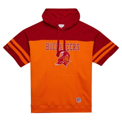 Tampa Bay Buccaneers Mitchell & Ness Off Field Vintage Logo Short Sleeve Pullover Hoodie