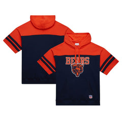 Chicago Bears Mitchell & Ness Off Field Vintage Logo Short Sleeve Pullover Hoodie