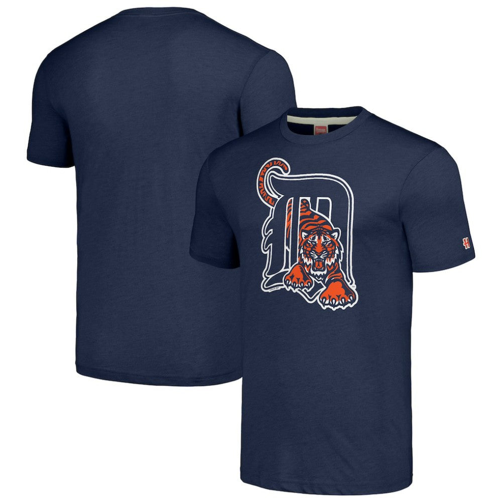 Detroit Tigers Homage Cooperstown Collection Hand-Drawn Logo Tri-Blend T-Shirt | MLB Sale