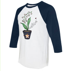 Houston Astros Tiny Turnip Unisex Lilies and Ladybugs 3/4-Sleeve Raglan T-Shirt | MLB Outlet
