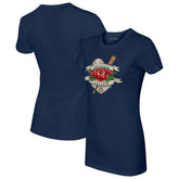 Houston Astros Tiny Turnip Women's American Traditional Rose T-Shirt | MLB Outlet