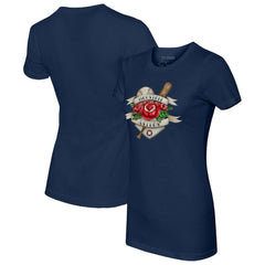 Houston Astros Tiny Turnip Women's American Traditional Rose T-Shirt | MLB Outlet