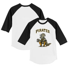 Pittsburgh Pirates Tiny Turnip Youth Triceratops 3/4-Sleeve Raglan T-Shirt | MLB New