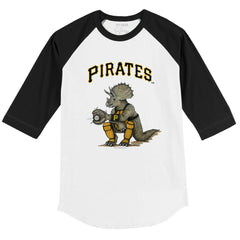 Pittsburgh Pirates Tiny Turnip Youth Triceratops 3/4-Sleeve Raglan T-Shirt | MLB New