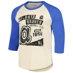 Atlanta Braves Majestic Threads Raglan 3/4-Sleeve T-Shirt | MLB Discount