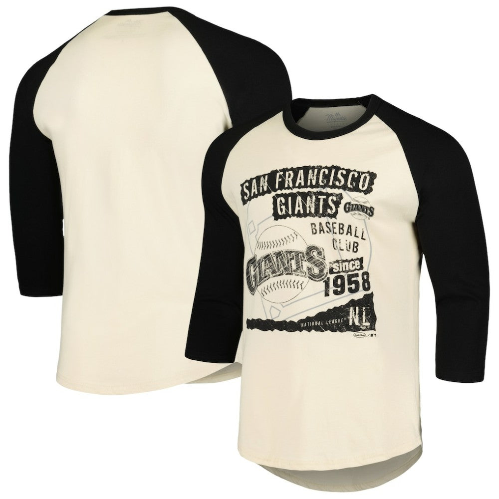 San Francisco Giants Majestic Threads Raglan 3/4-Sleeve T-Shirt | MLB Discount