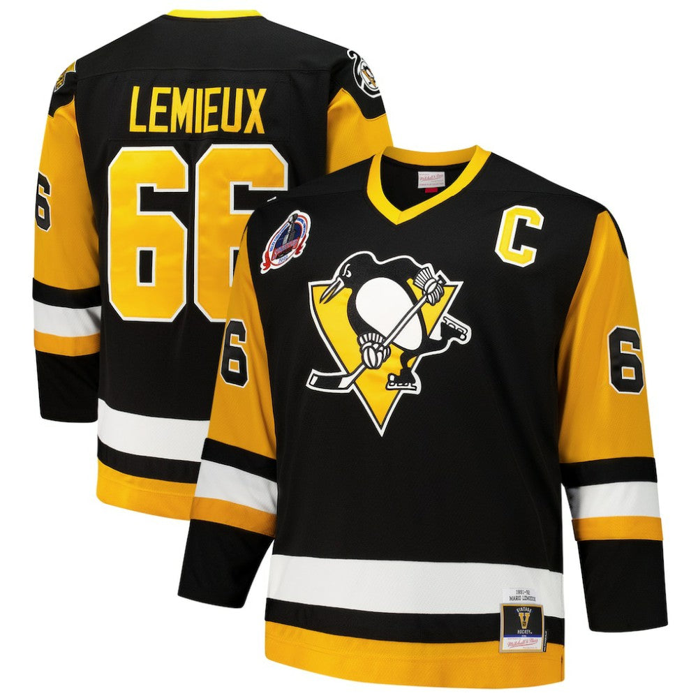 Mario Lemieux Pittsburgh Penguins Mitchell & Ness Big & Tall 1991/92 Blue Line 2.0 Jersey Online