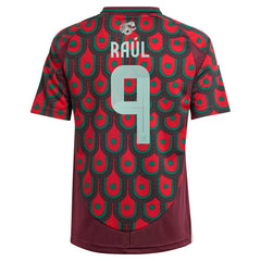 Raul Jimenez Mexico National Team Youth 2024 Home Replica Player Jersey Burgundy - Adidas
