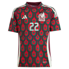 Hirving Lozano Mexico National Team Youth 2024 Home Replica Player Jersey Green - Adidas