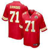 Kansas City Chiefs Nike Josh Simmons 2025 NFL Draft First Round Pick Game Jersey