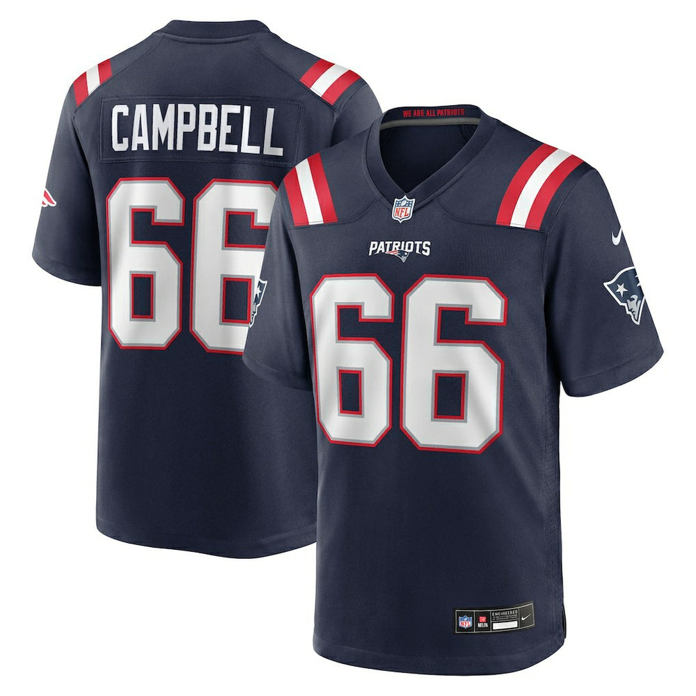 New England Patriots Nike Will Campbell 2025 NFL Draft First Round Pick Game Jersey