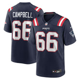 New England Patriots Nike Will Campbell 2025 NFL Draft First Round Pick Game Jersey