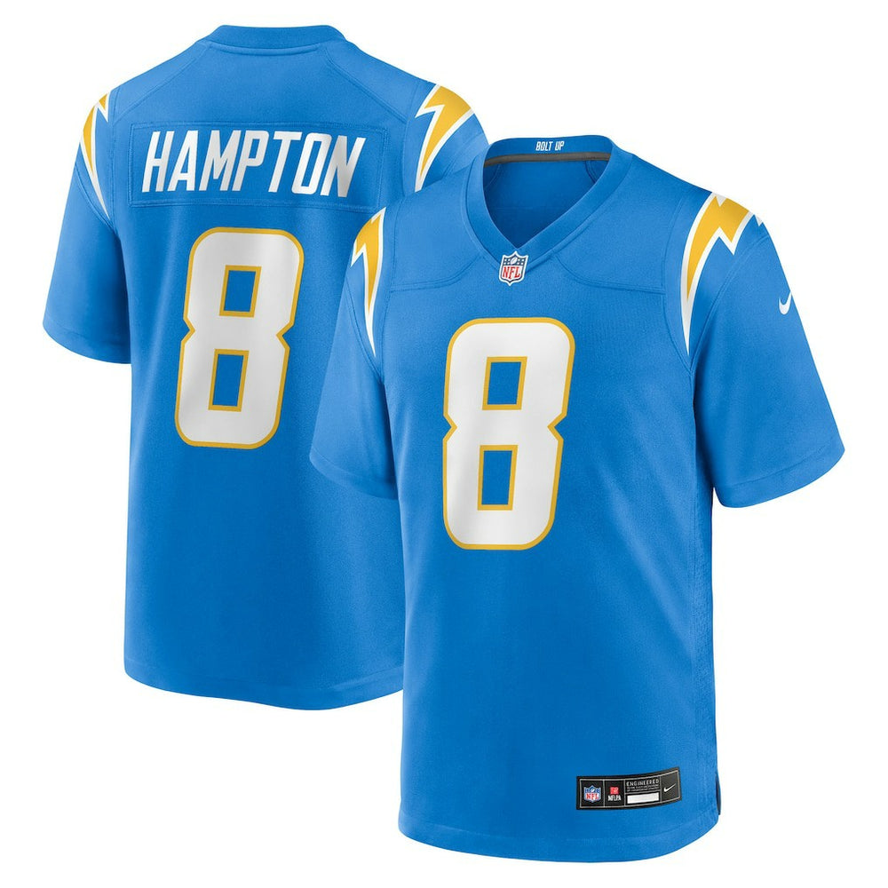 Los Angeles Chargers Nike Omarion Hampton 2025 NFL Draft First Round Pick Game Jersey