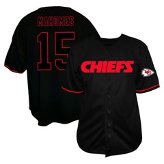 Kansas City Chiefs Fanatics Patrick Mahomes Big & Tall Baseball Button-Up Shirt