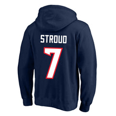 Houston Texans Fanatics C.J. Stroud Big & Tall Name & Number Fleece Pullover Hoodie