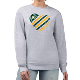 Athletics G-III 4Her by Carl Banks Women's Heart Logo Fleece Pullover Sweatshirt | MLB On Sale
