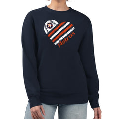 Houston Astros G-III 4Her by Carl Banks Women's Heart Logo Fleece Pullover Sweatshirt | MLB Sale