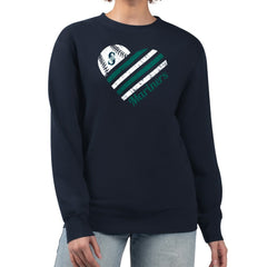 Seattle Mariners G-III 4Her by Carl Banks Women's Heart Logo Fleece Pullover Sweatshirt | MLB For sale