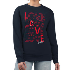 Cleveland Guardians G-III 4Her by Carl Banks Women's Love Team Logo Fleece Pullover Sweatshirt | MLB Shop