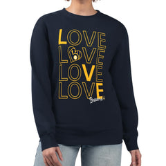 Milwaukee Brewers G-III 4Her by Carl Banks Women's Love Team Logo Fleece Pullover Sweatshirt | MLB On Sale