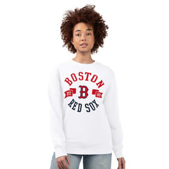 Boston Red Sox G-III 4Her by Carl Banks Women's Team Logo Fleece Pullover Sweatshirt | MLB US