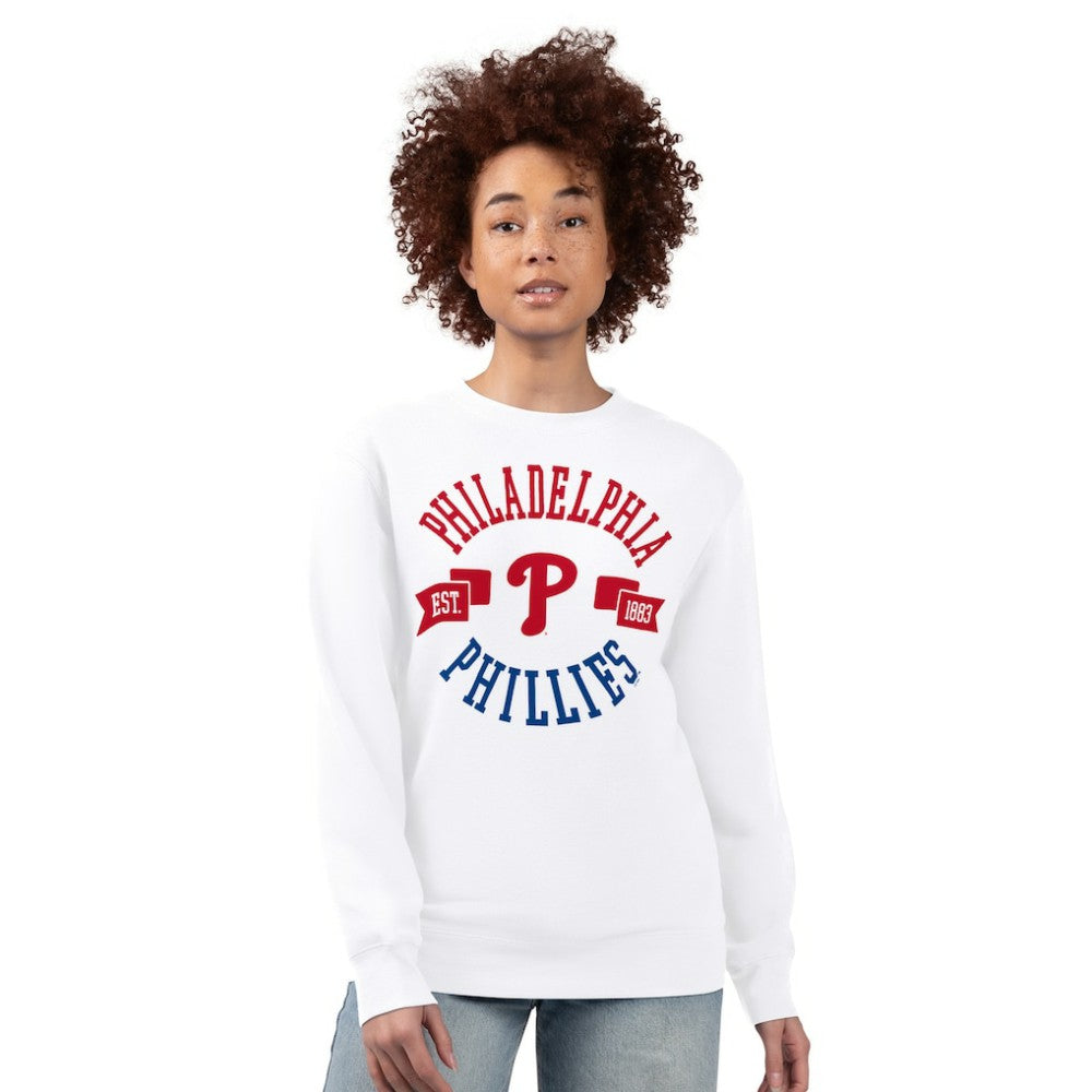 Philadelphia Phillies G-III 4Her by Carl Banks Women's Team Logo Fleece Pullover Sweatshirt | MLB Discount