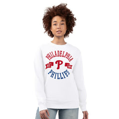 Philadelphia Phillies G-III 4Her by Carl Banks Women's Team Logo Fleece Pullover Sweatshirt | MLB Discount