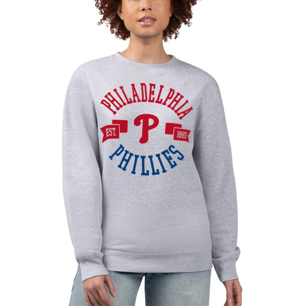 Philadelphia Phillies G-III 4Her by Carl Banks Women's Team Logo Fleece Pullover Sweatshirt | MLB Sale