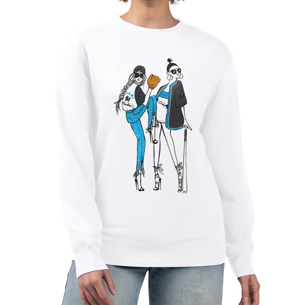 Miami Marlins G-III 4Her by Carl Banks Women's Baseball Girls Fleece Pullover Sweatshirt | MLB US