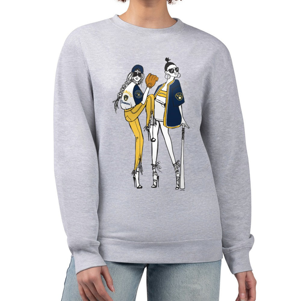 Milwaukee Brewers G-III 4Her by Carl Banks Women's Baseball Girls Fleece Pullover Sweatshirt | MLB Shop