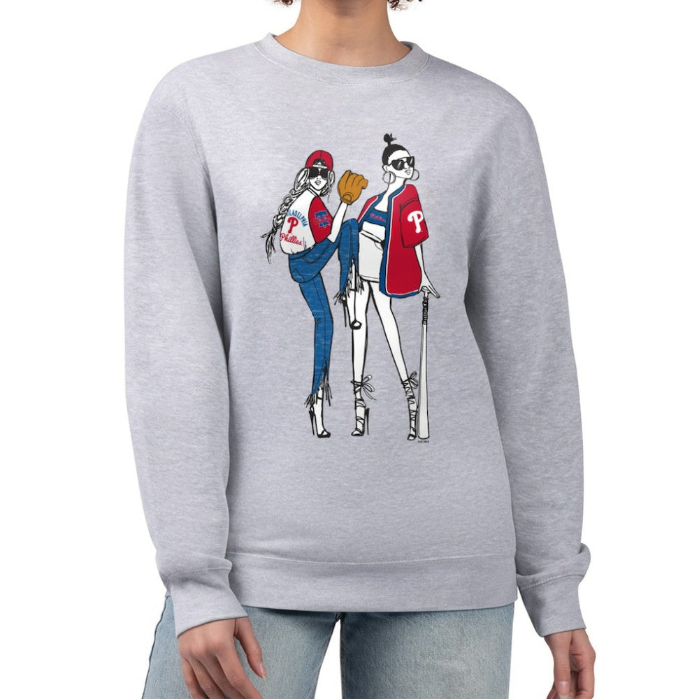 Philadelphia Phillies G-III 4Her by Carl Banks Women's Baseball Girls Fleece Pullover Sweatshirt | MLB Sale
