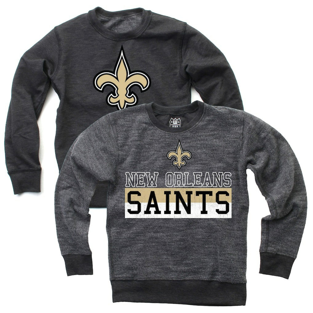 New Orleans Saints Wes & Willy Youth Reversible Fleece Pullover Sweatshirt