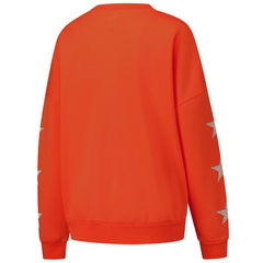 Cleveland Browns Gameday Couture Women's Rhinestone Star Sleeve Settle the Score Oversized Pullover Sweatshirt