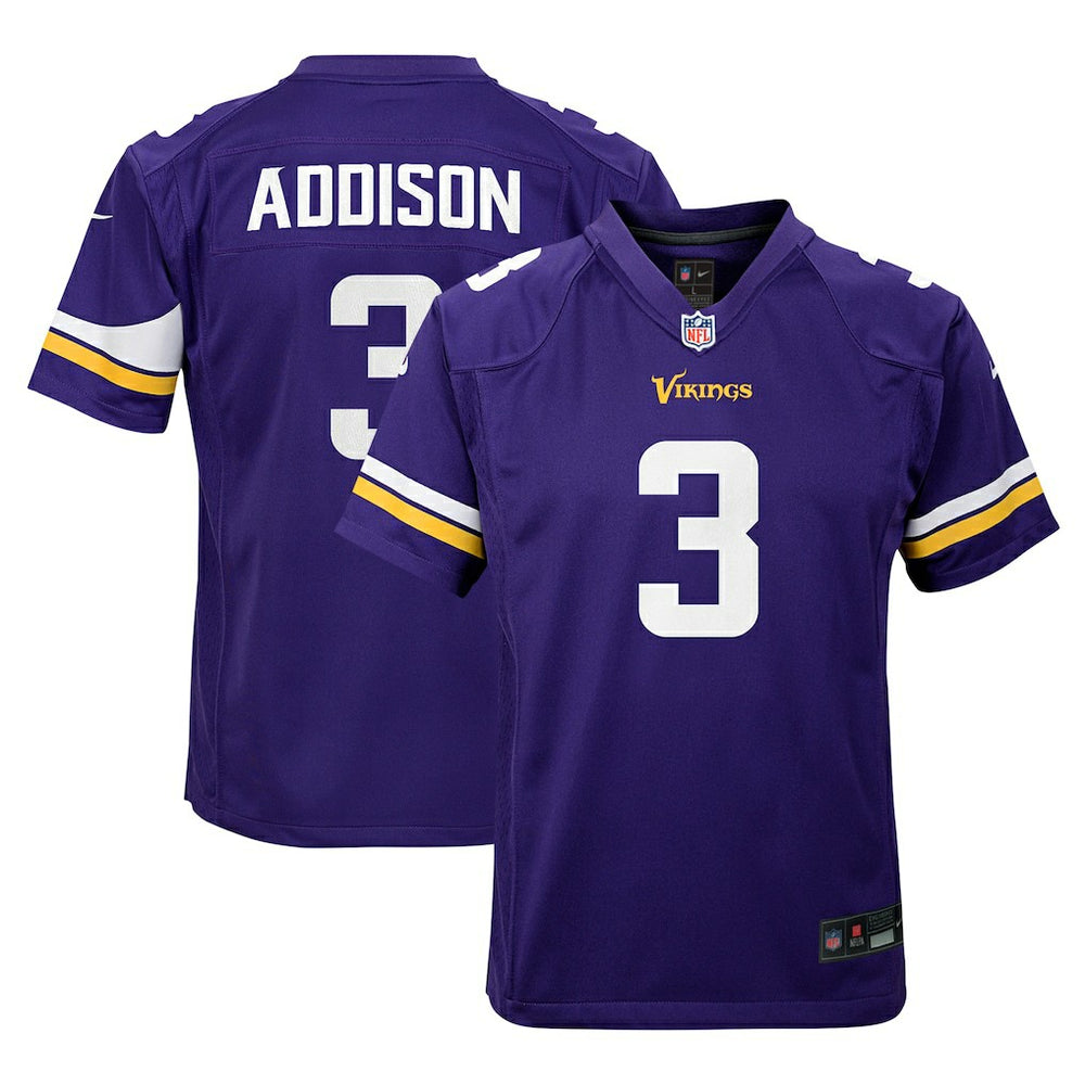 Minnesota Vikings Nike Jordan Addison Youth Game Jersey