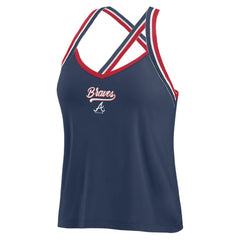 Atlanta Braves WEAR by Erin Andrews Women's Cross Strap Tank Top | MLB Near me