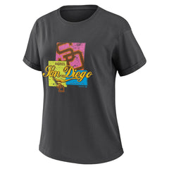 San Diego Padres WEAR by Erin Andrews Women's Domestic Box Color Boyfriend T-Shirt | MLB New