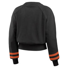 Baltimore Orioles WEAR by Erin Andrews Women's Vintage Washed Cropped Pullover Sweatshirt | MLB US