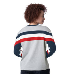 Atlanta Braves Starter Women's Triple A Fashion Color Block Long Sleeve Top | MLB Discount
