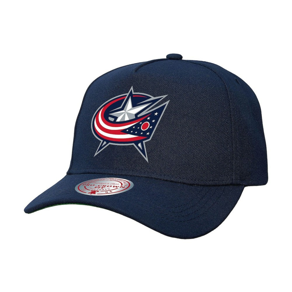 Columbus Blue Jackets Mitchell & Ness Core Team Ground Pro Adjustable Hat Sale