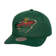 Minnesota Wild Mitchell & Ness Core Team Ground Pro Adjustable Hat On Sale