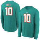 Miami Dolphins Nike Tyreek Hill Youth Player Name & Number Long Sleeve T-Shirt