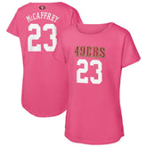 San Francisco 49ers Christian McCaffrey Girls Youth Player Name & Number T-Shirt