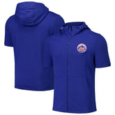 New York Mets Levelwear Recruit Short Sleeve Full-Zip Hoodie | MLB New