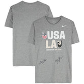 Gisele Thompson & Alyssa Thompson Angel City FC & USWNT Multi-Signed Gray T-Shirt - Fanatics