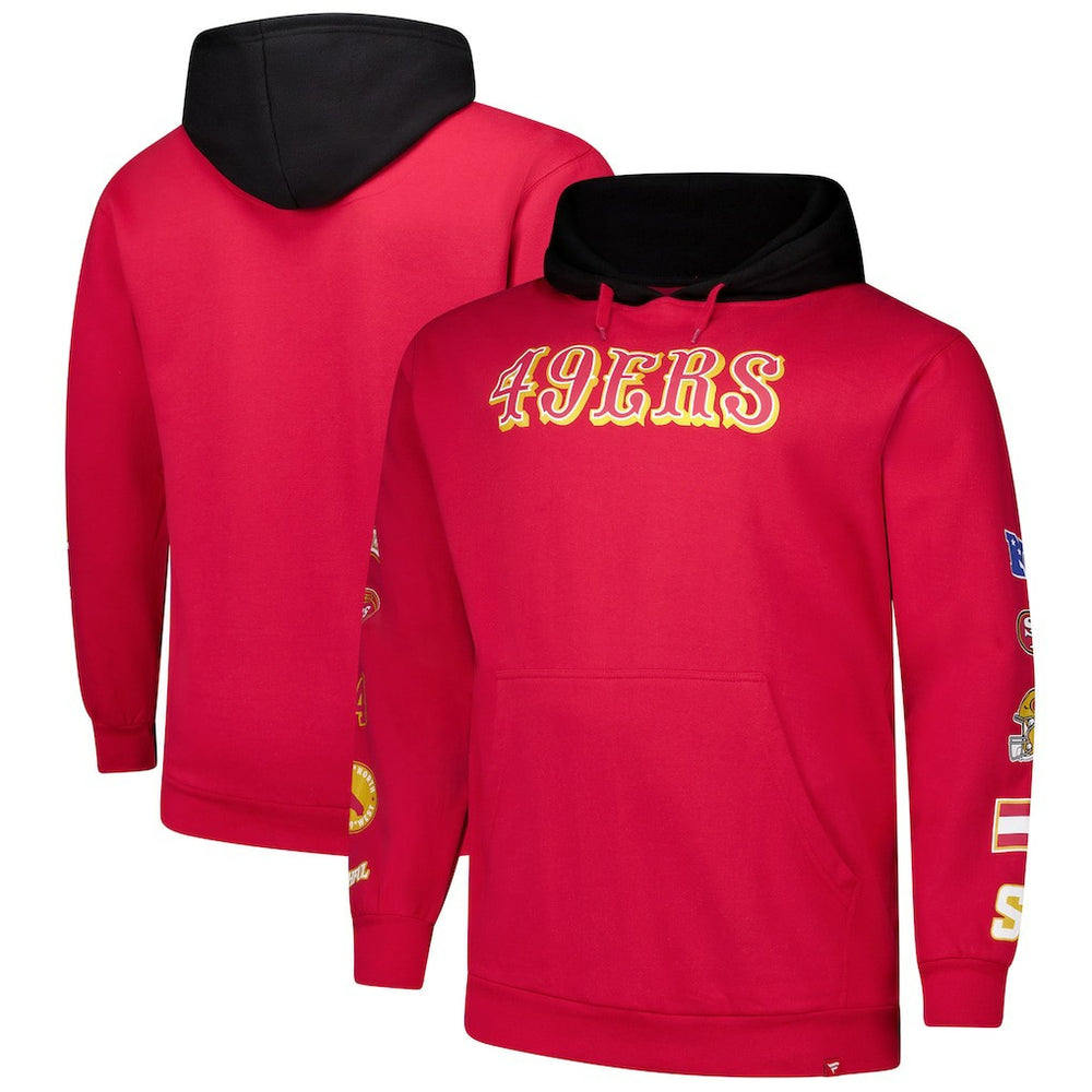 San Francisco 49ers Fanatics Big & Tall Patched Out Pullover Hoodie