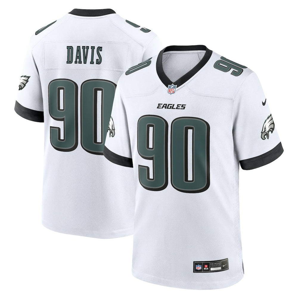 Philadelphia Eagles Nike Jordan Davis White Game Jersey