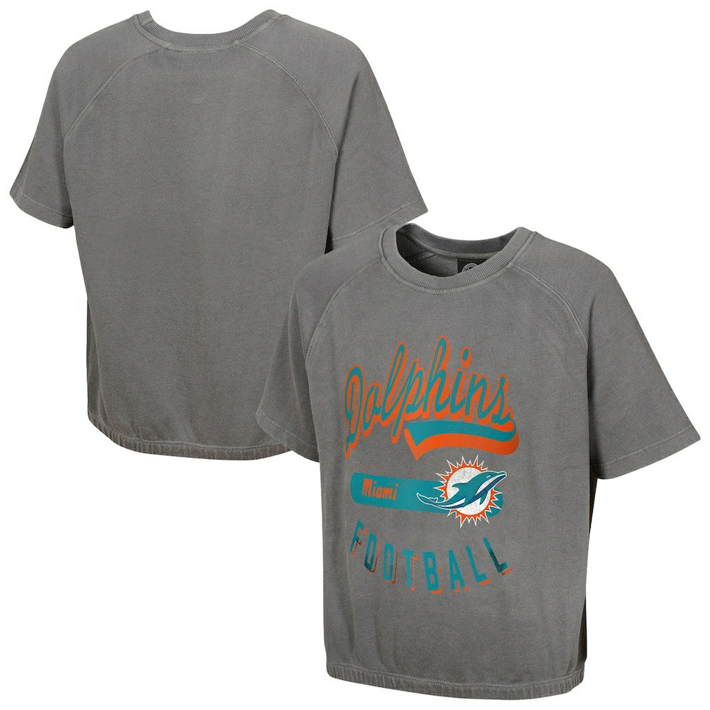 Miami Dolphins Women's Mineral Wash Short Sleeve Top