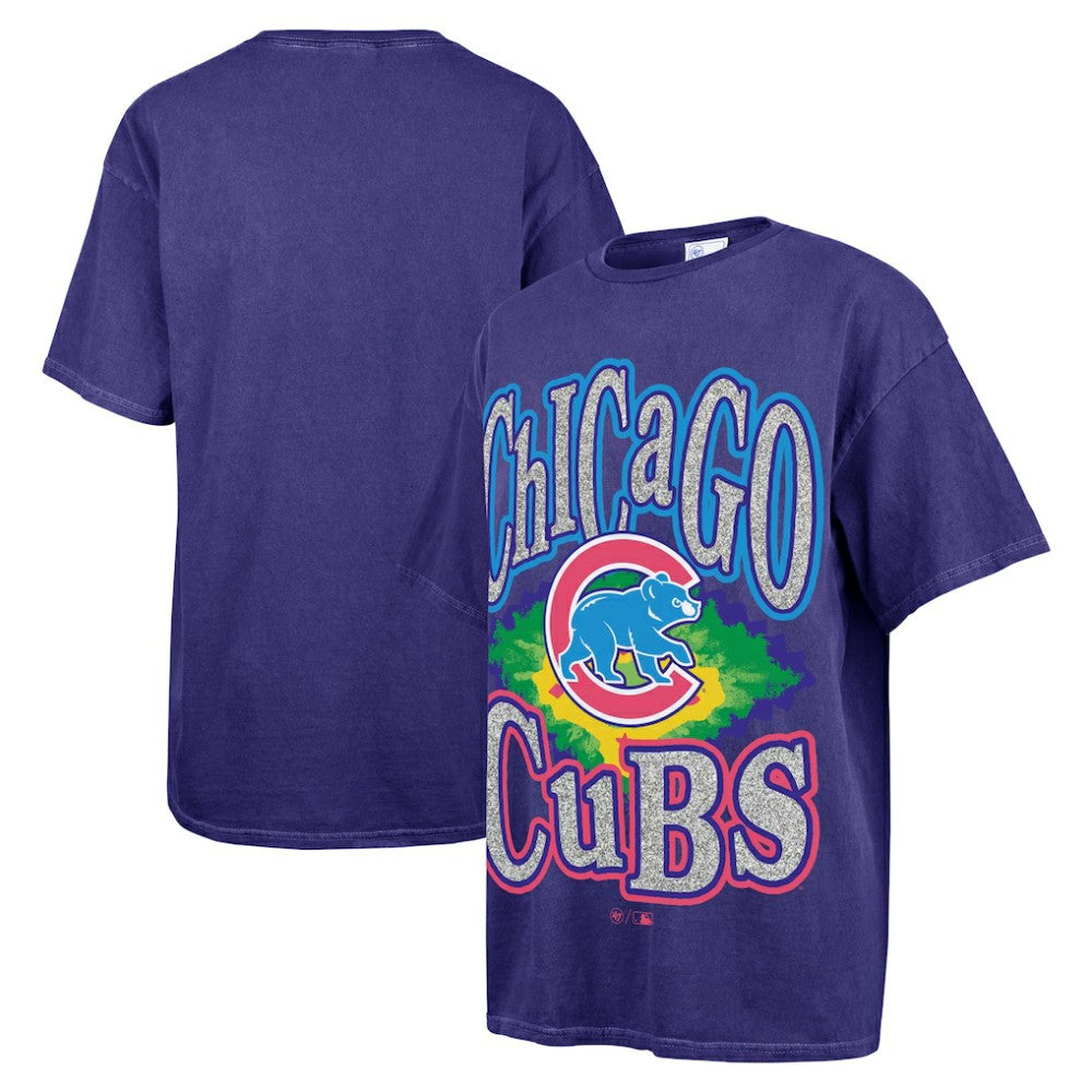 Chicago Cubs '47 Women's Flashing Lights Boyfriend T-Shirt | MLB On Sale