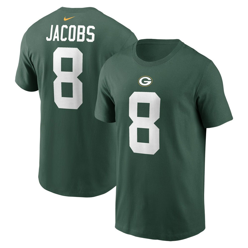 Green Bay Packers Nike Josh Jacobs Player Name & Number T-Shirt