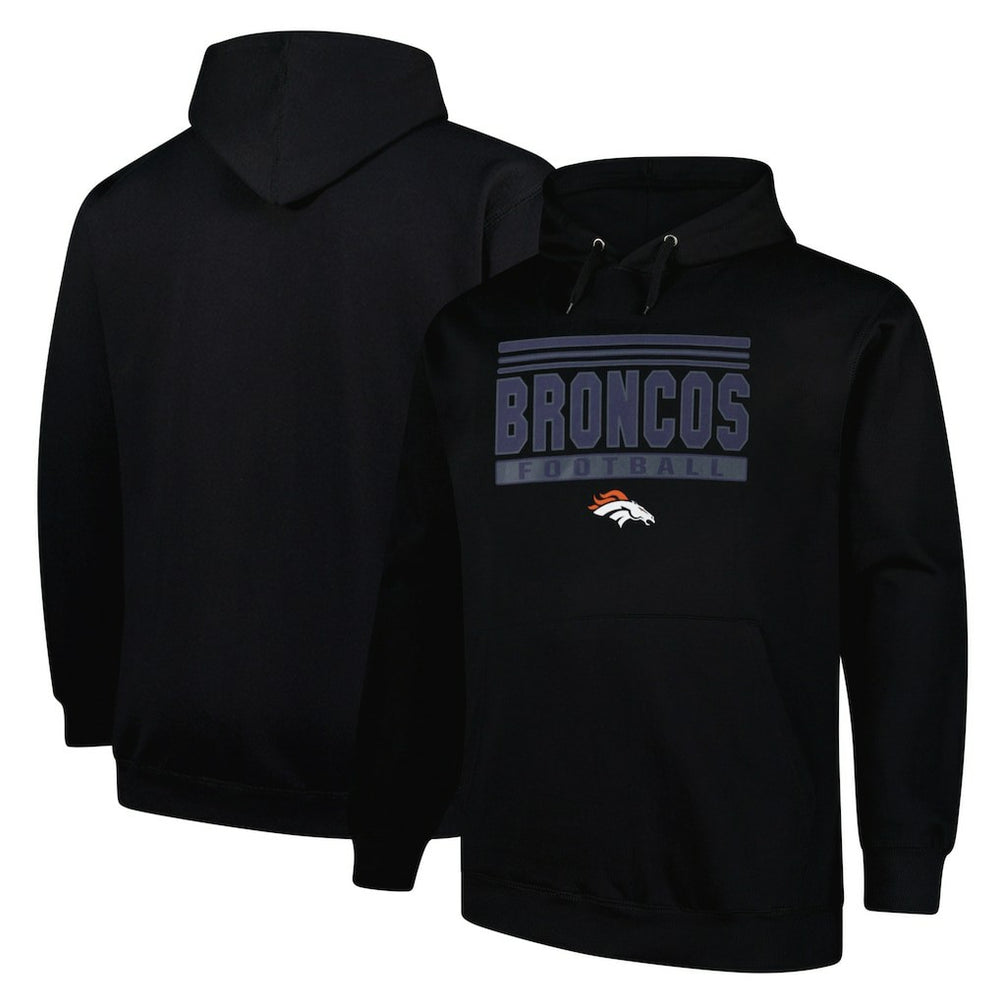 Denver Broncos Fanatics Big & Tall Pop Pullover Hoodie